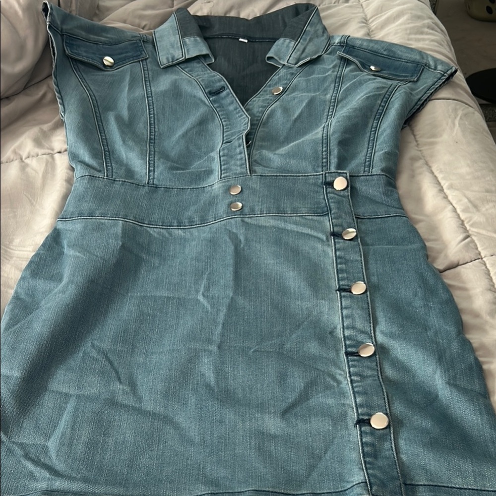 Stylish Blue Denim Dress
